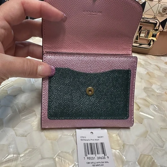 Coach colorblock metallic Wyn wallet so pretty! - Picture 4 of 6